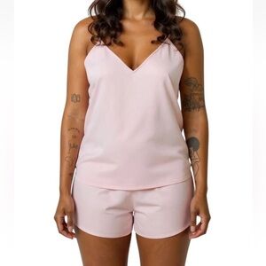 NWT ETTITUDE SATEEN CAMI CLOUD PINK